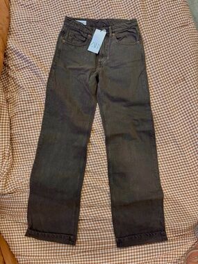 Zara Chocolate Brown High-Rise Jeans